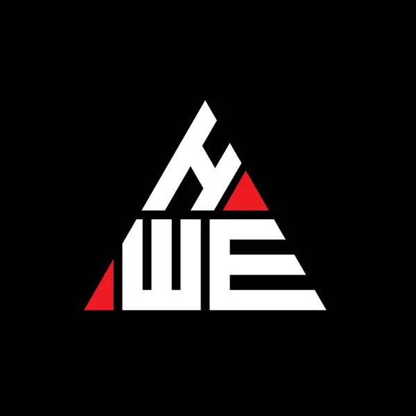Hwe Triangle Letter Logo Design Triangle Shape Hwe Triangle Logo — Stock Vector