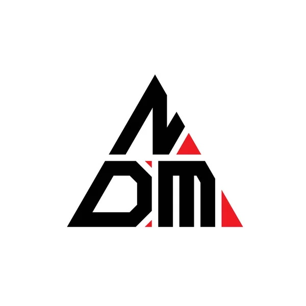 Ndm Triangle Letter Logo Design Triangle Shape Ndm Triangle Logo — Stock Vector
