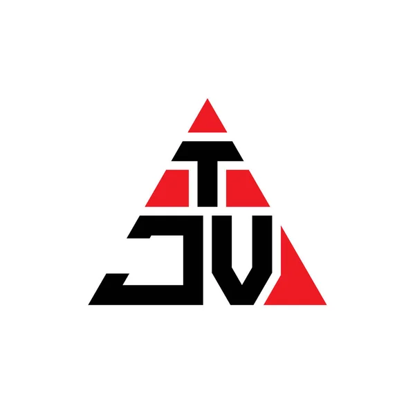 Trójkątna Konstrukcja Logo Litery Tjv Kształcie Trójkąta Logo Trójkąta Tjv — Wektor stockowy
