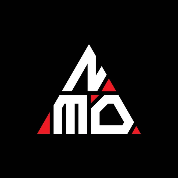 三角形のNmo三角形の文字のロゴデザイン Nmo三角形のロゴデザインモノグラム Nmo三角形ベクトルのロゴテンプレート Nmo三角形のロゴシンプル エレガントで豪華なロゴ — ストックベクタ