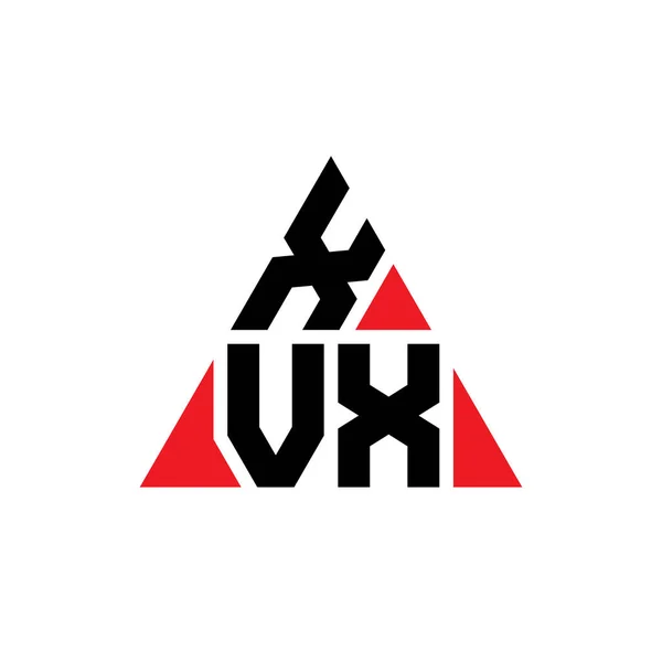 Üçgen Şekilli Xvx Üçgen Harf Logosu Tasarımı Xvx Üçgen Logo — Stok Vektör