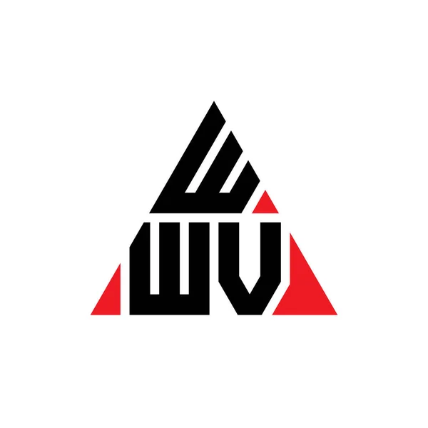 Wwv Driehoek Letter Logo Ontwerp Met Driehoek Vorm Wwv Driehoek — Stockvector