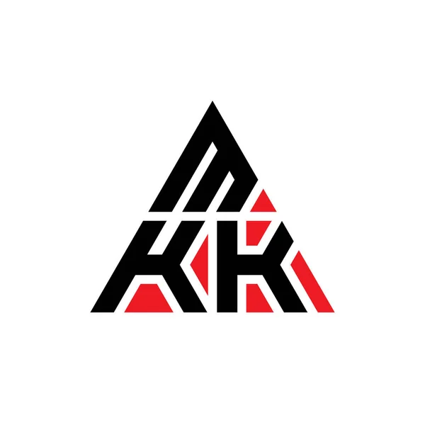 Mkk Треугольник Письмо Логотип Дизайн Треугольной Формы Монограмма Логотипа Треугольника — стоковый вектор