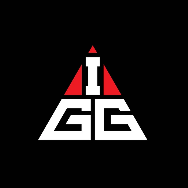 Igg Driehoekig Logo Met Driehoekige Vorm Igg Driehoekig Logo Ontwerp — Stockvector