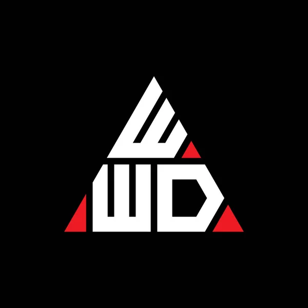 Wwd Triangle Lettre Logo Design Avec Forme Triangle Monogramme Conception — Image vectorielle