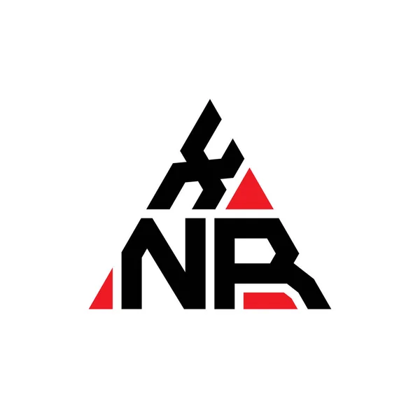 Xnr Triangel Bokstav Logotyp Design Med Triangel Form Xnr Triangel — Stock vektor