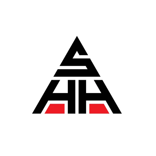 Shh Треугольник Письмо Логотип Дизайн Треугольной Формы Монограмма Логотипом Треугольника — стоковый вектор
