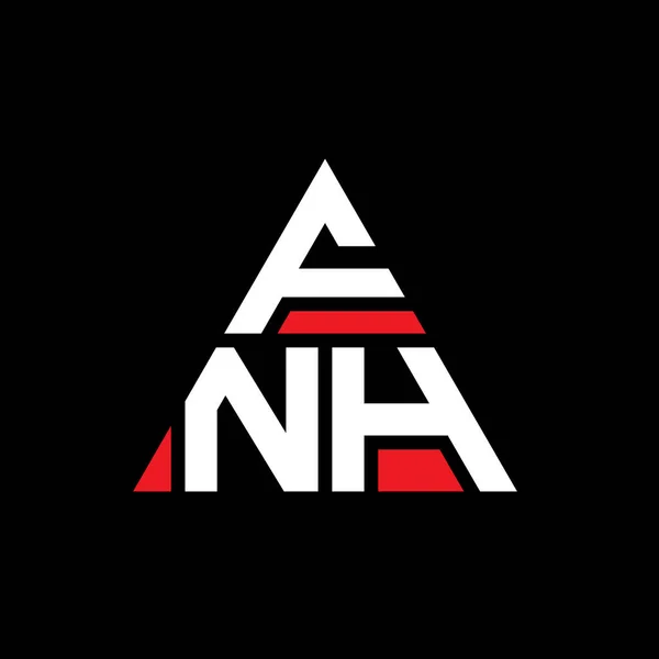 Fnh Triangle Lettre Logo Design Avec Forme Triangle Fnh Logo — Image vectorielle