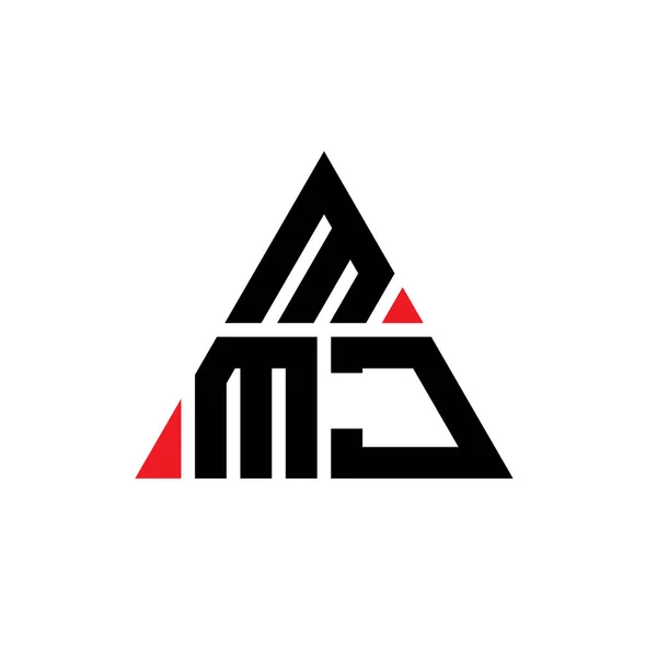 Mmj Triangel Bokstav Logotyp Design Med Triangel Form Mmj Triangel — Stock vektor