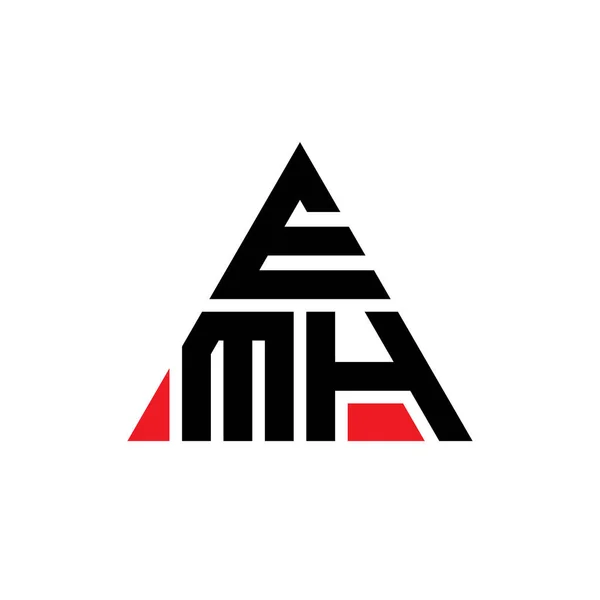 Progettazione Del Logo Della Lettera Del Triangolo Emh Con Forma — Vettoriale Stock