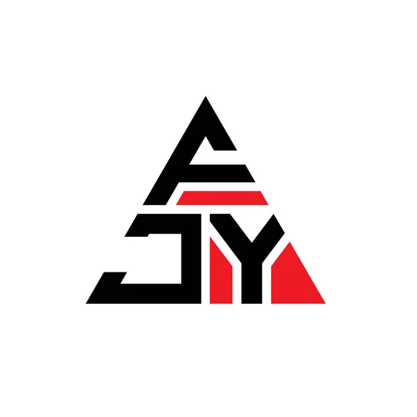Diseño Del Logotipo Letra Del Triángulo Fjy Con Forma Triángulo — Archivo Imágenes Vectoriales