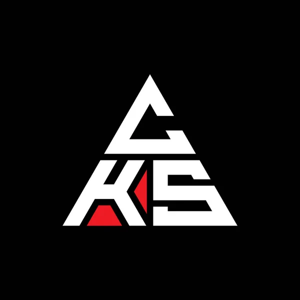 Cks Driehoekige Letter Logo Ontwerp Met Driehoekige Vorm Cks Driehoek — Stockvector