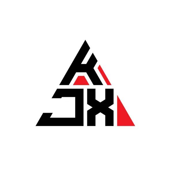 Kjx Triangle Letter Logo Design Triangle Shape Kjx Triangle Logo — Stock Vector