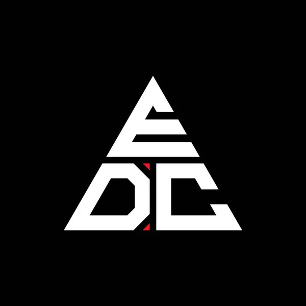 삼각형 모양을 Edc 삼각형 디자인 Edc 삼각형 로고는 모노그램을 디자인 — 스톡 벡터