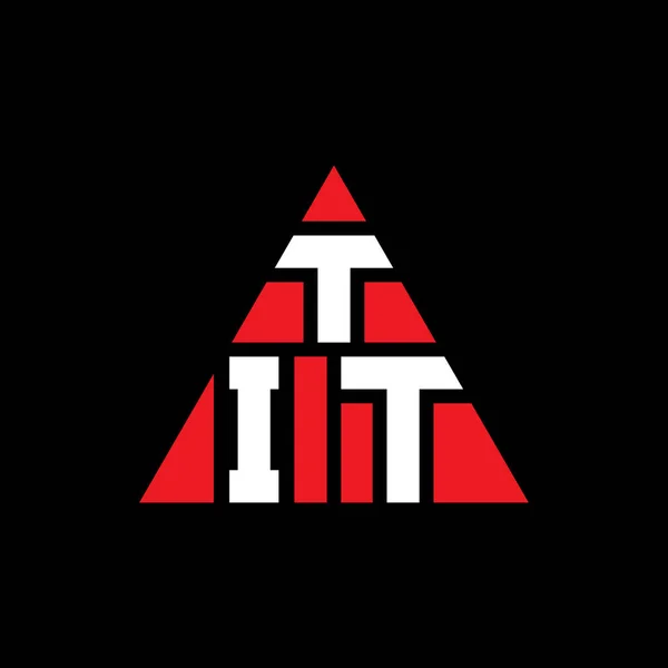 Tit Triangle Letter Logo Design Triangle Shape Tit Triangle Logo — Stok Vektör