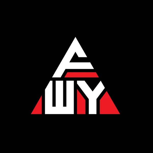 Fwy Trójkątny Wzór Logo Litery Kształcie Trójkąta Monografia Logo Trójkąta — Wektor stockowy