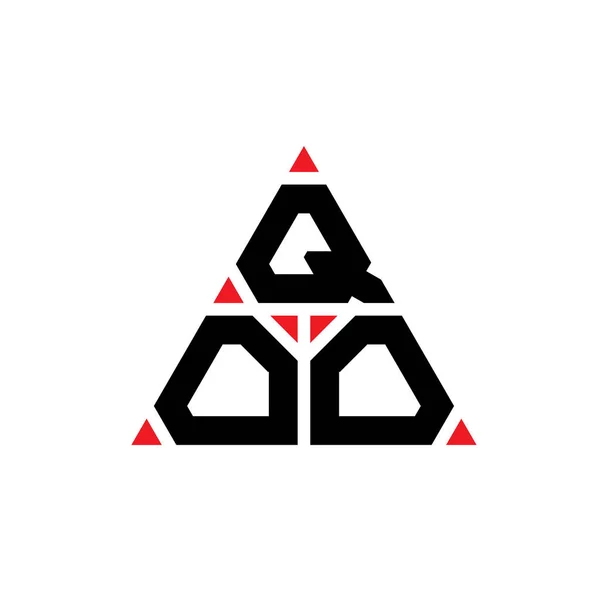 Qoo Triangel Bokstav Logotyp Design Med Triangel Form Qoo Triangel — Stock vektor
