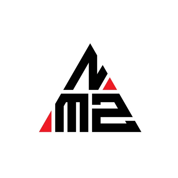 Diseño Del Logotipo Letra Del Triángulo Nmz Con Forma Triángulo — Vector de stock