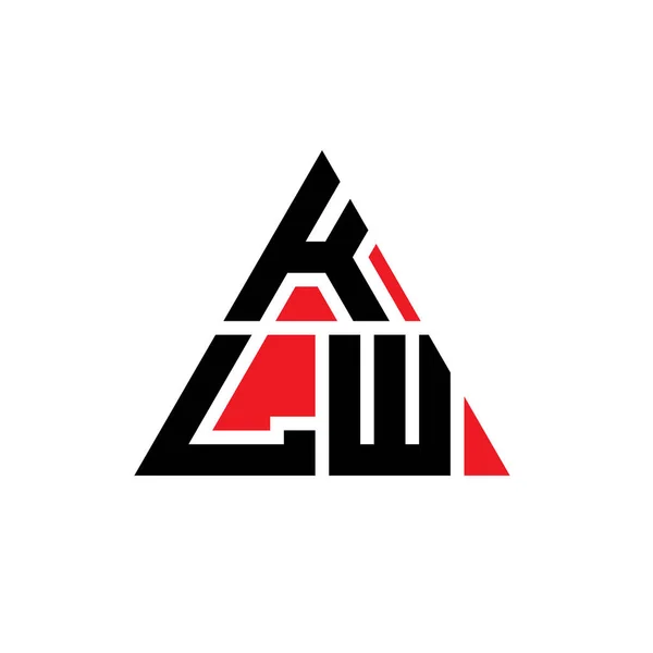Design Del Logo Della Lettera Triangolo Klw Con Forma Triangolo — Vettoriale Stock