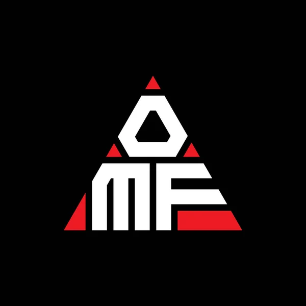 Omf Triangle Letter Logo Design Triangle Shape Omf Triangle Logo — Stock Vector