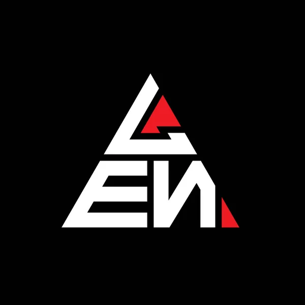 Üçgen Şekilli Len Üçgen Harf Logosu Tasarımı Len Üçgen Logo — Stok Vektör