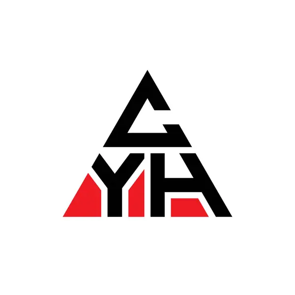 Projekt Logo Litery Trójkąta Cyh Kształcie Trójkąta Logo Trójkąta Cyh — Wektor stockowy