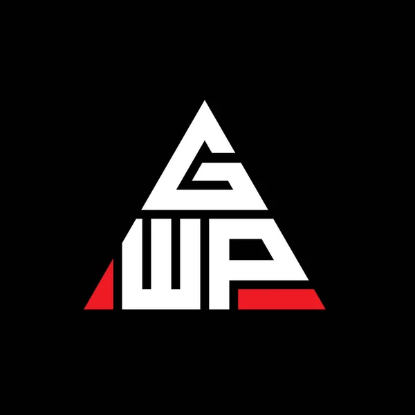 Gwp Driehoekige Letter Logo Ontwerp Met Driehoekige Vorm Gwp Driehoekig — Stockvector