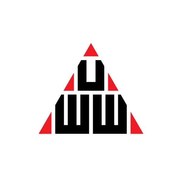 Uww Triangle Letter Logo Design Triangle Shape Uww Triangle Logo — Stock Vector