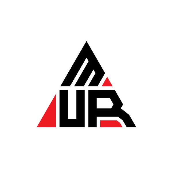 Mur Triangle Letter Logo Design Triangle Shape Mur Triangle Logo — Stock Vector
