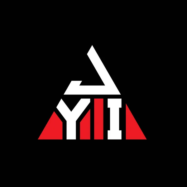 Jyi三角形字母标志设计与三角形形状 Jyi三角形标志设计单字 Jyi三角形矢量标识模板与红色 Jyi三角徽标简单 — 图库矢量图片