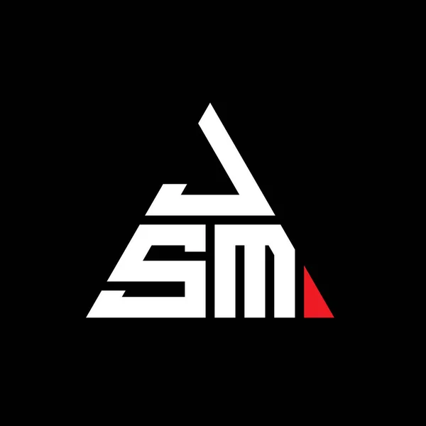 Jsm Triangel Bokstav Logotyp Design Med Triangel Form Jsm Triangel — Stock vektor
