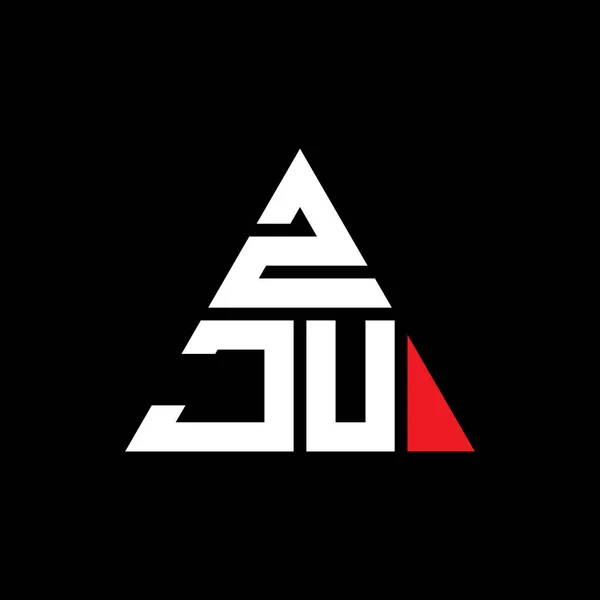 Diseño Del Logotipo Letra Del Triángulo Zju Con Forma Triángulo — Archivo Imágenes Vectoriales