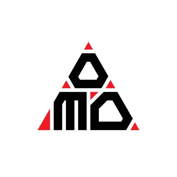 Omo Triangel Bokstav Logotyp Design Med Triangel Form Omo Triangel — Stock vektor