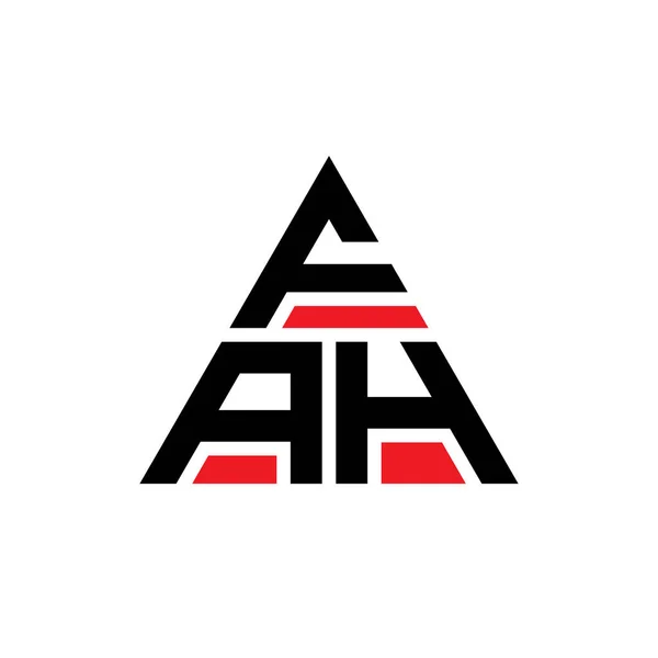 三角形の形をしたFah三角形の文字ロゴデザイン Fah三角形のロゴデザインモノグラム Fah三角形ベクトルロゴテンプレートと赤い色 Fah三角形のロゴシンプル エレガントで豪華なロゴ — ストックベクタ