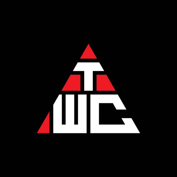 Twc Trojúhelníkové Písmeno Logo Design Trojúhelníkovým Tvarem Twc Trojúhelník Logo — Stockový vektor