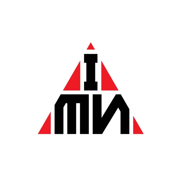 Imn三角形字母标志设计与三角形形状 Imn三角形标志设计单字 Imn三角形矢量标识模板与红色 Imn三角标识简单 豪华的标志 — 图库矢量图片