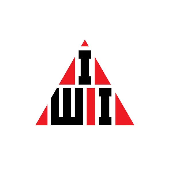 Σχέδιο Λογότυπου Τριγώνου Iwi Σχήμα Τριγώνου Μονόγραμμα Σχεδίασης Τριγώνου Iwi — Διανυσματικό Αρχείο