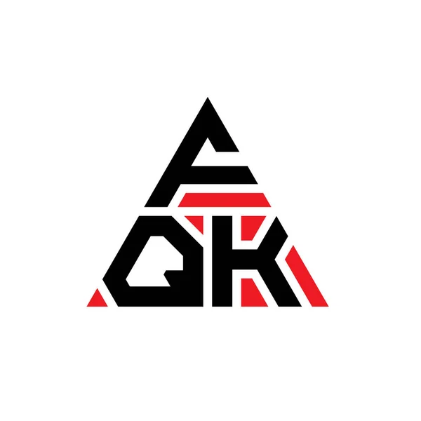 Logo Logo Segitiga Fqk Dengan Bentuk Segitiga Logo Monogram Desain - Stok Vektor