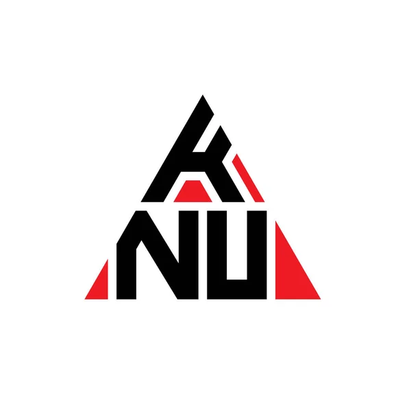 Knu Triangle Letter Logo Design Triangle Shape Knu Triangle Logo — Stock Vector