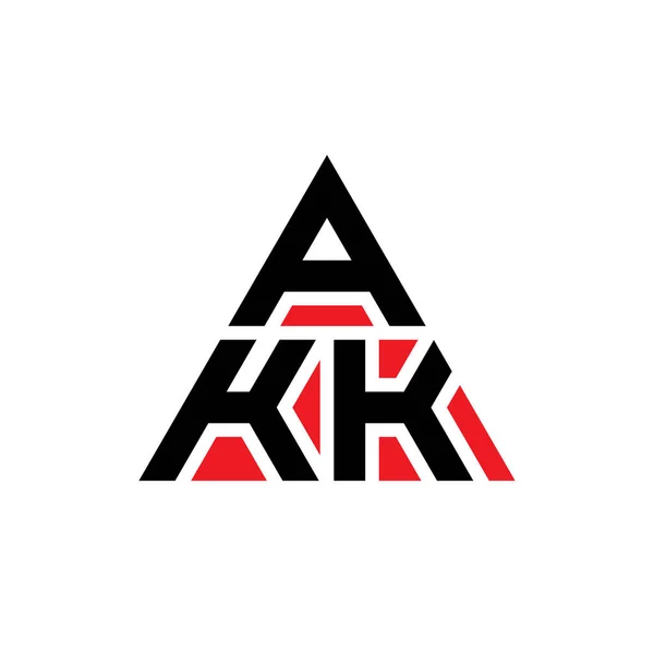Akk Triangel Bokstav Logotyp Design Med Triangel Form Akk Triangel — Stock vektor