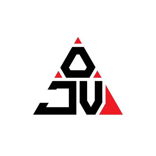 Trójkątna Konstrukcja Logo Litery Ojv Kształcie Trójkąta Logo Trójkąta Ojv — Wektor stockowy