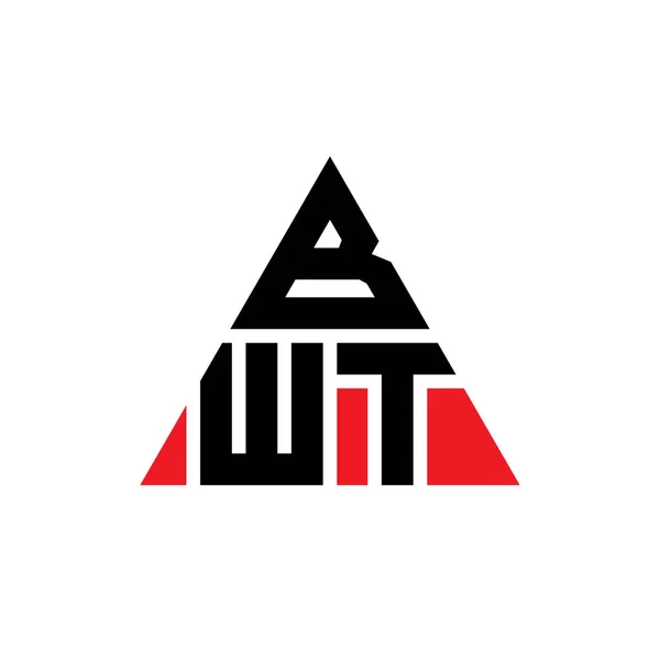 Design Logotipo Letra Triangular Bwt Com Forma Triângulo Monograma Design —  Vetores de Stock