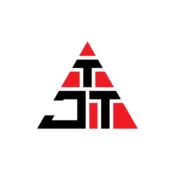 Diseño Del Logotipo Letra Del Triángulo Tjt Con Forma Triángulo — Vector de stock