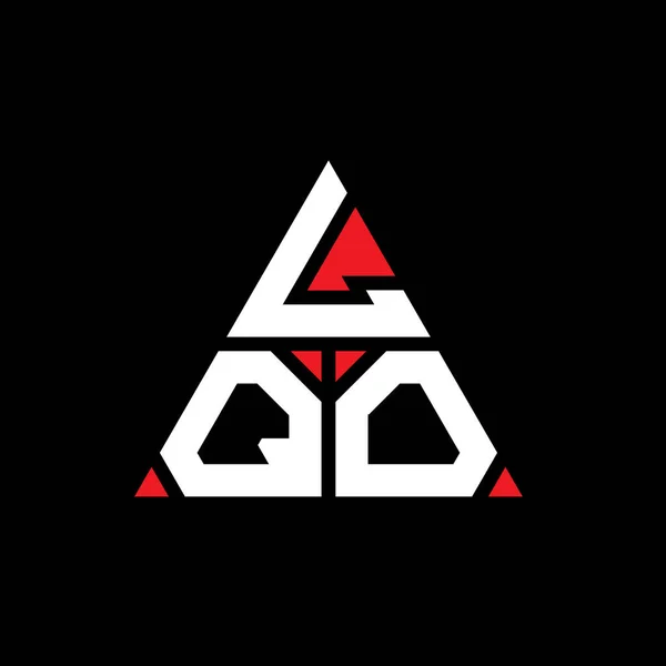 Design Trojúhelníkového Písmene Lqo Trojúhelníkovým Tvarem Lqo Trojúhelník Logo Design — Stockový vektor