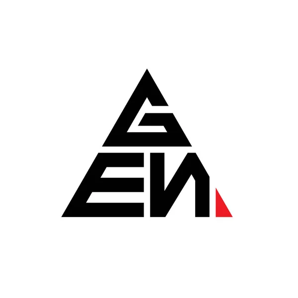 Gen Dreieck Buchstabe Logo Design Mit Dreieck Form Gen Triangle — Stockvektor