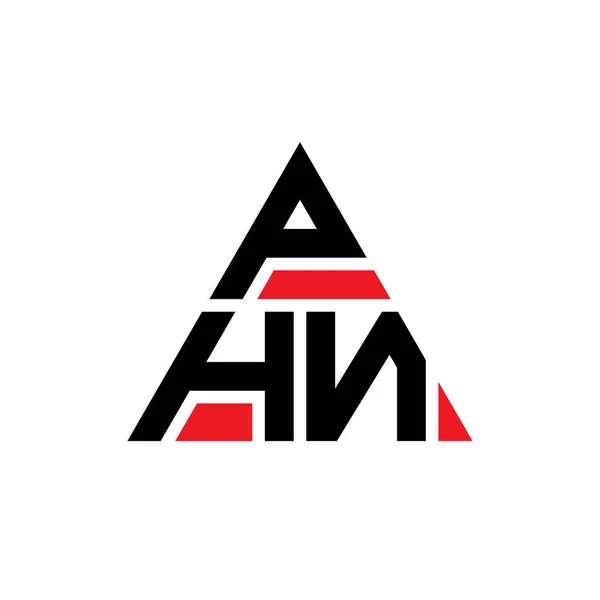 Phn Triangle Letter Logo Design Triangle Shape Phn Triangle Logo — Stock Vector