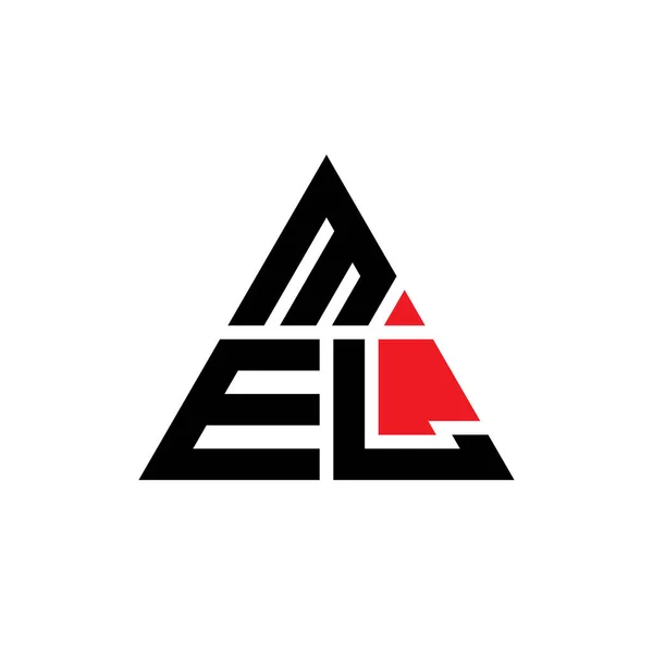 Mel三角形字母标志设计与三角形形状 Mel三角形标志设计单字 Mel三角形矢量标识模板与红色 Mel三角标识简单 豪华的标志 — 图库矢量图片