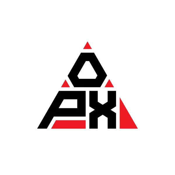 Opx Triangle Lettre Logo Design Avec Forme Triangle Opx Triangle — Image vectorielle