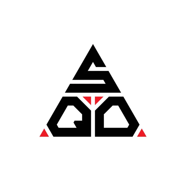 Sqo Desenho Logotipo Letra Triângulo Com Forma Triângulo Sqo Monograma — Vetor de Stock