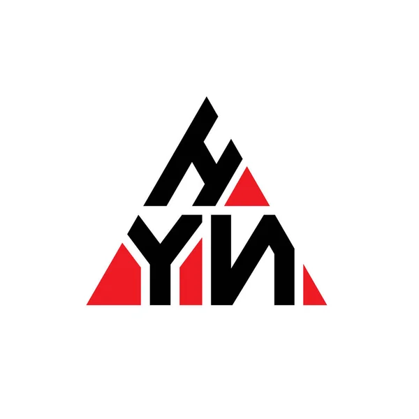 Üçgen Şekilli Hyn Üçgen Harf Logosu Tasarımı Hyn Üçgen Logo — Stok Vektör